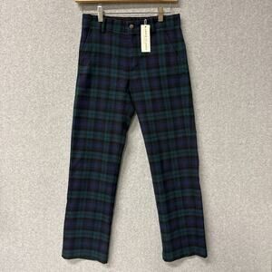 Janie & Jack Boys 12 Blackwatch Plaid Dress Pants Blue Green Coastal Holiday